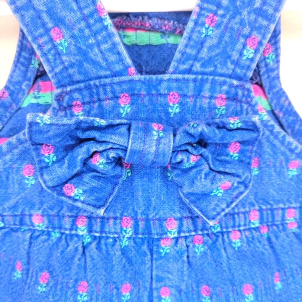 Vintage Girls Oshkosh B'gosh Blue Overalls SZ 3T - Picture 10 of 10